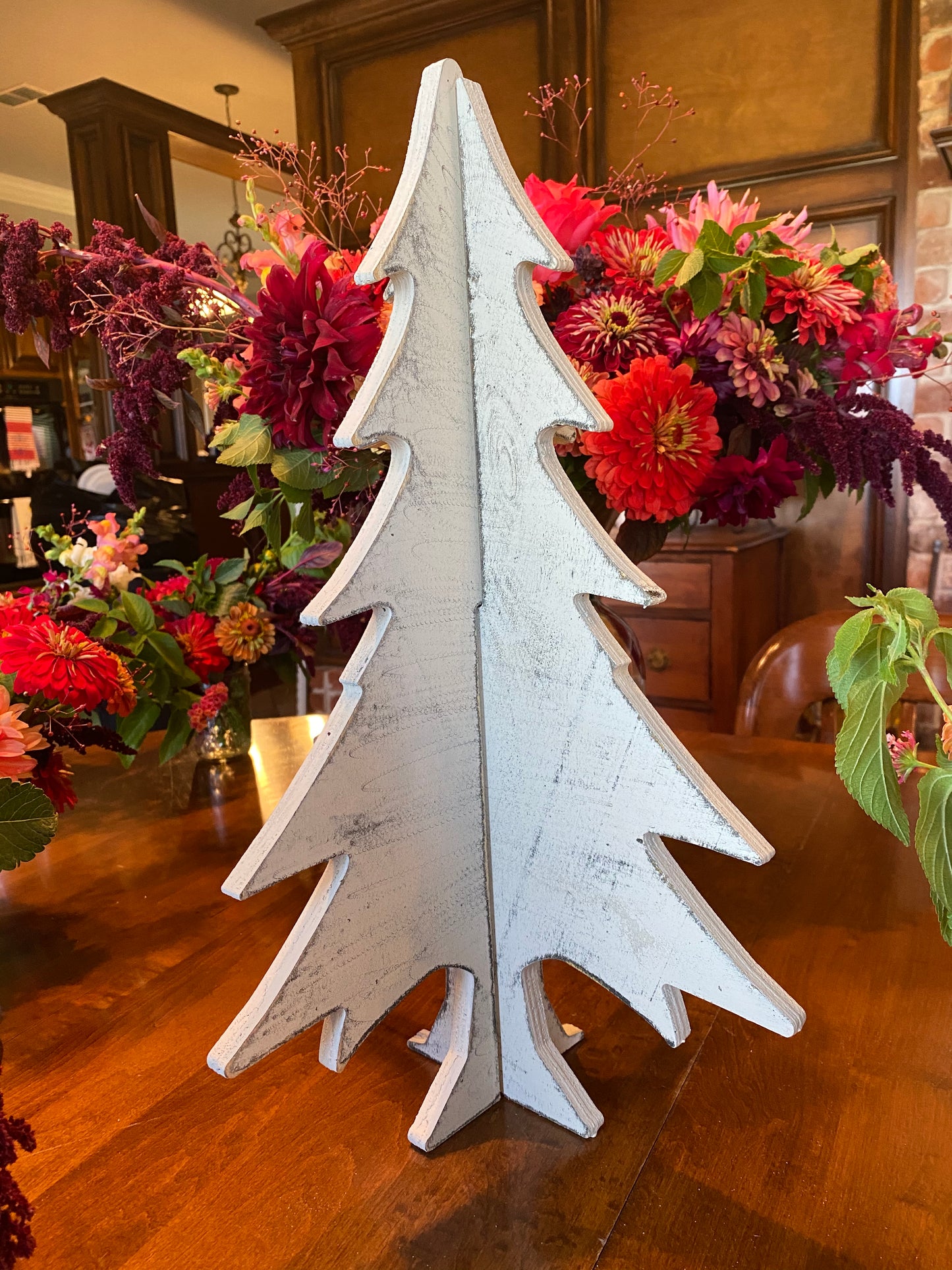 White Wooden Christmas Trees