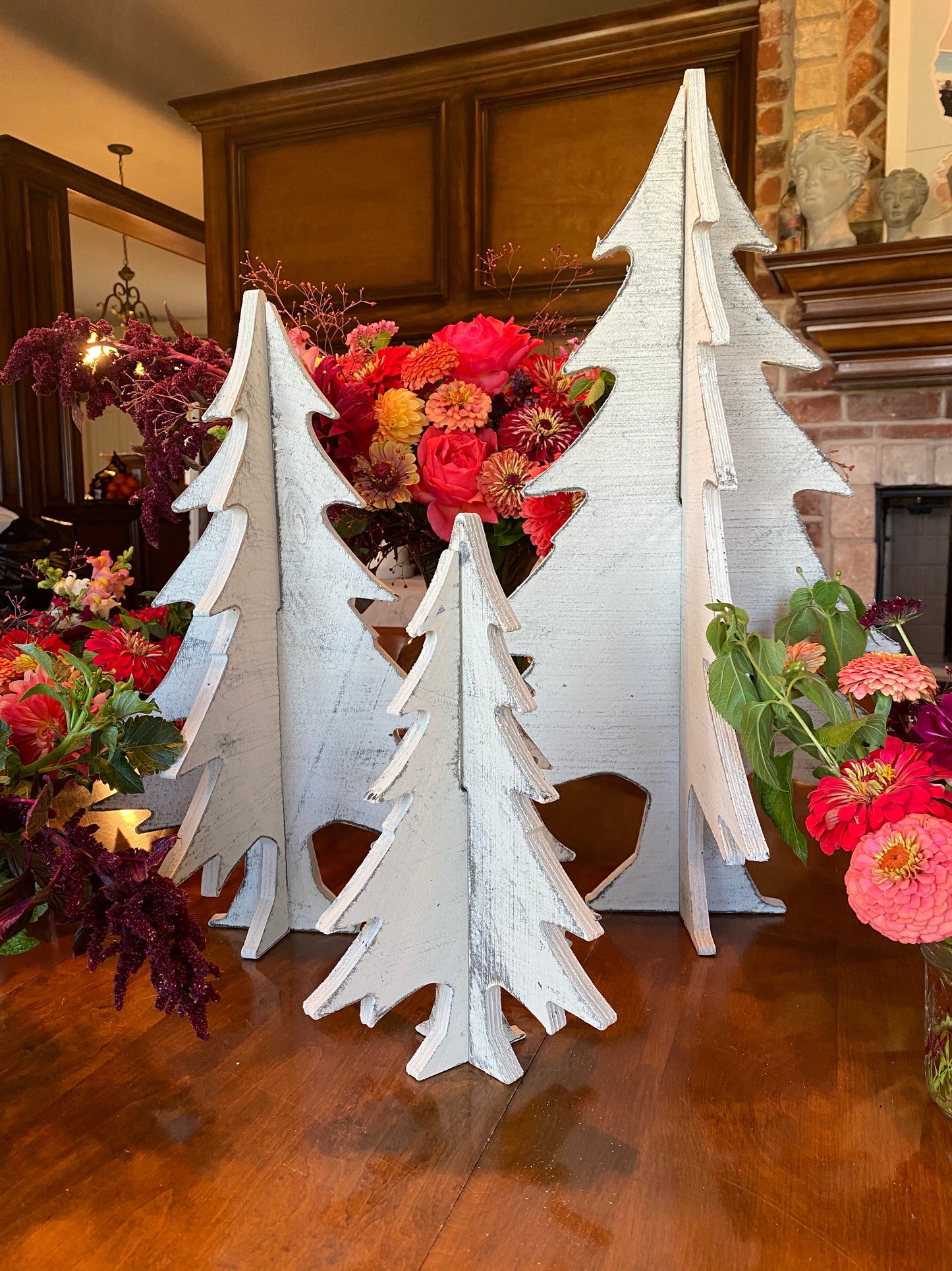 White Wooden Christmas Trees