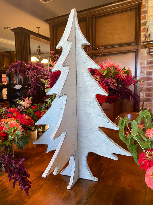 White Wooden Christmas Trees