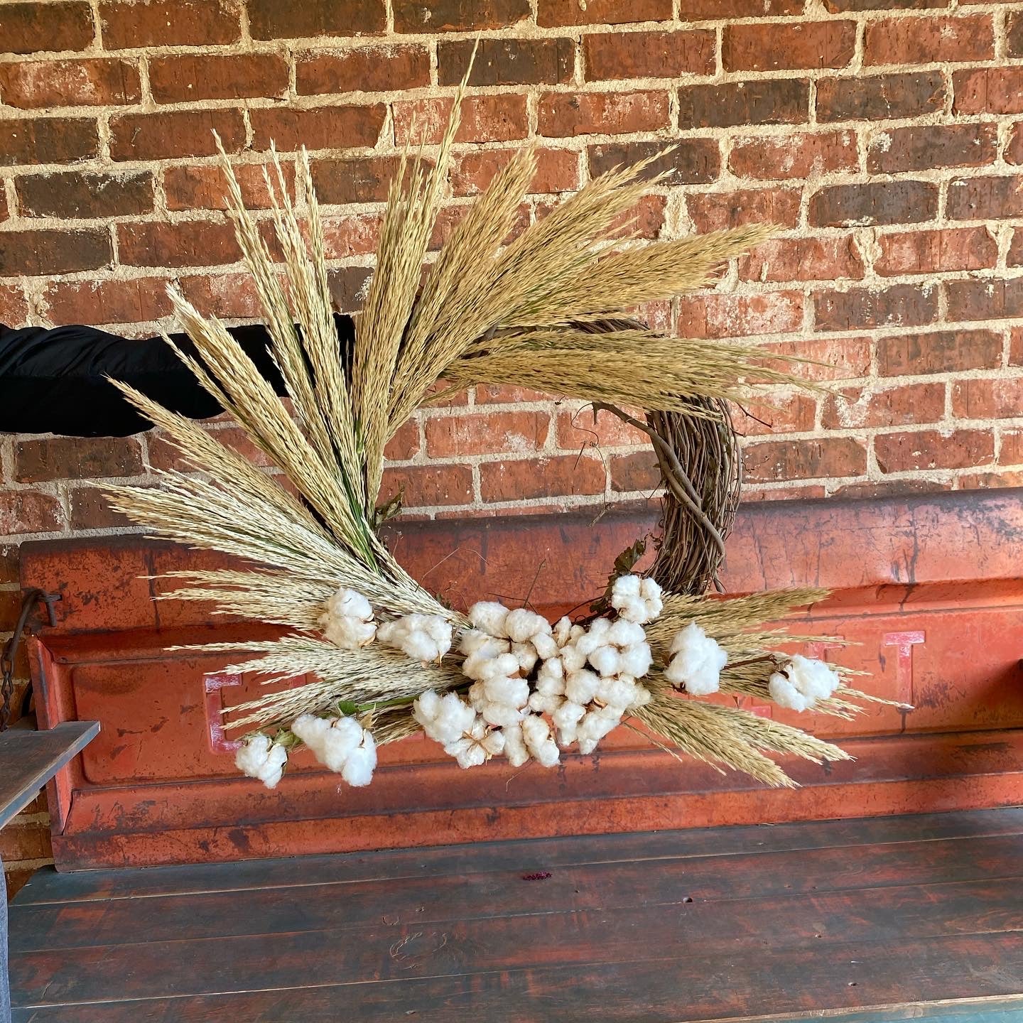 Cotton & Plume Asymmetrical Wreath
