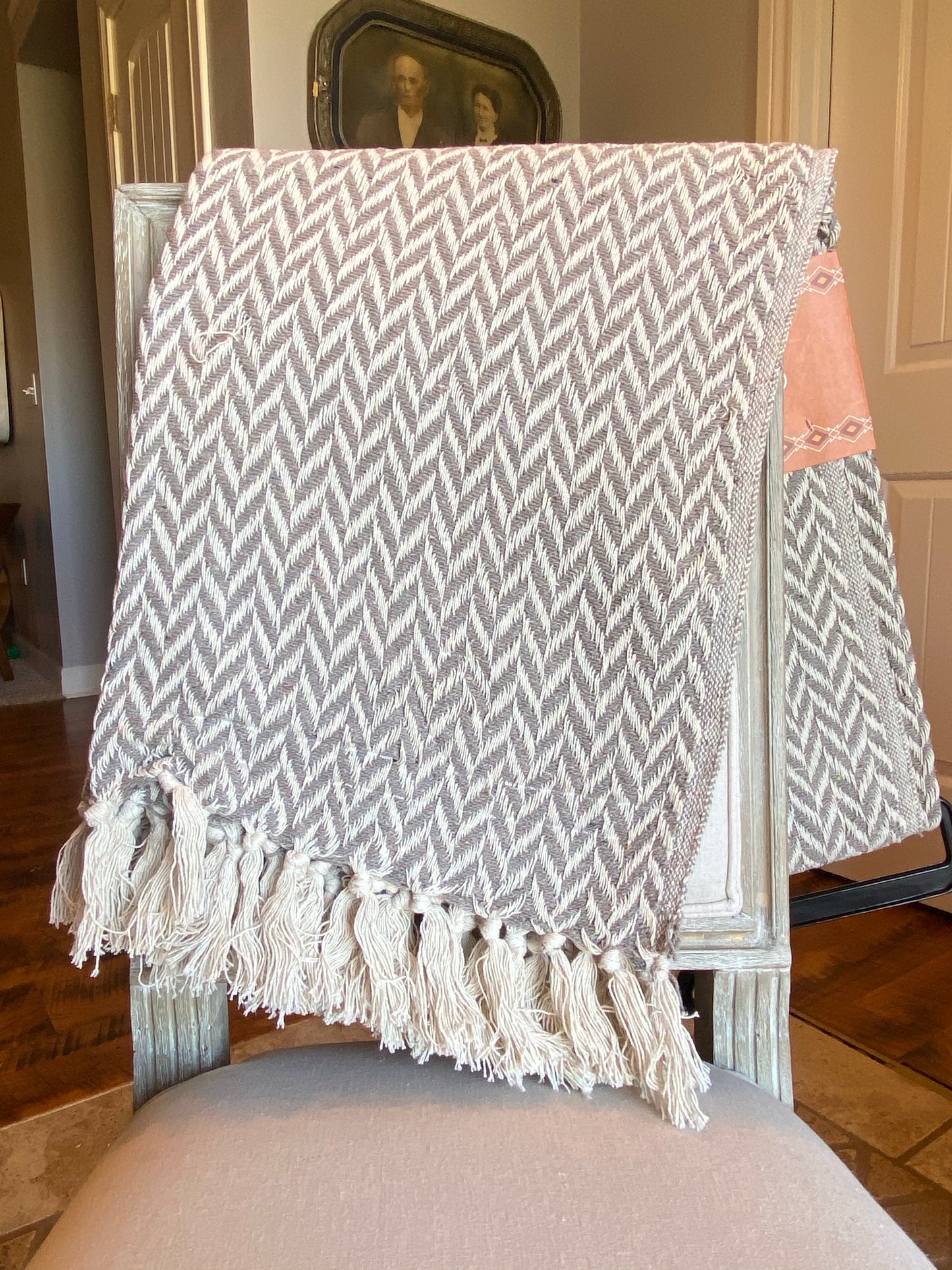 Cotton Throw Blanket - Chevron