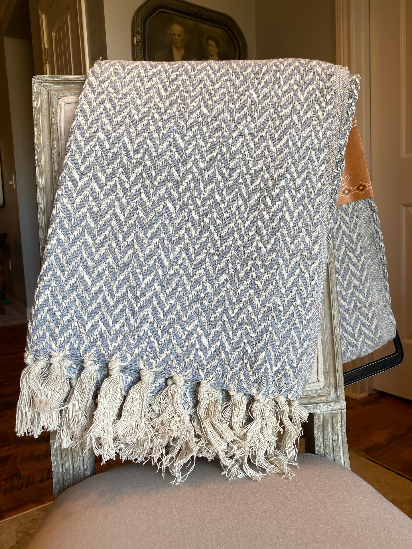 Cotton Throw Blanket - Chevron