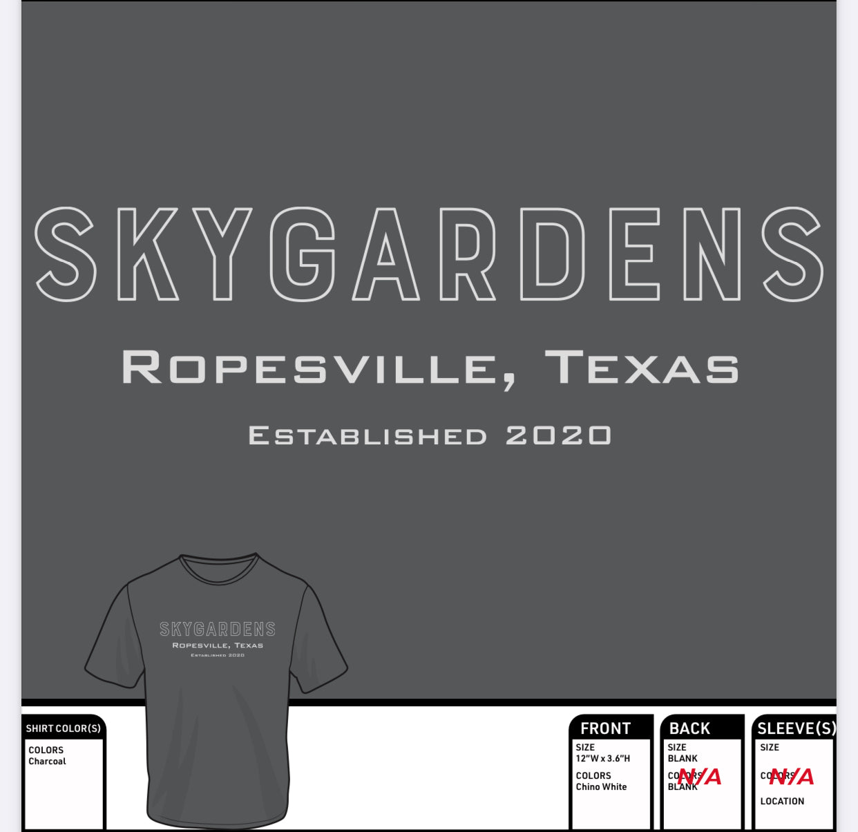 2022 T-Shirt SkyGardens
